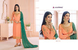 AASHIRWAD PRESENT ROSY GEORGETTE EMBROIDERY CHUDIDAR SALWAR KAMEEZ