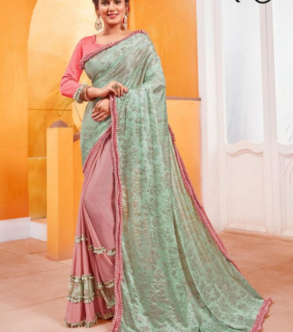Saroj Sandalwood Vol-4 Imported Fabric Party Wear Saree Catalog