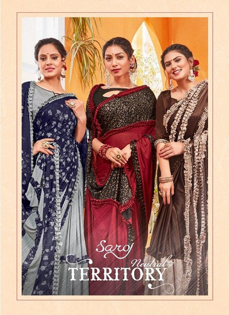 Saroj Sandalwood Vol-4 Imported Fabric Party Wear Saree Catalog