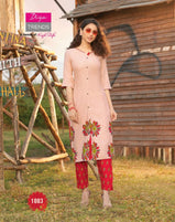 Diya Trends Fusion Vol-1 Kurti With Bottom Catalog Collection