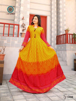 Aradhna Fashion The Taj Vol-3 Long Gown Type Rayon Kurti Catalog