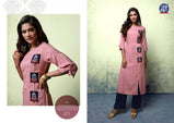 Top Dot Sheen Handloom Rayon Cotton Kurti Catalog