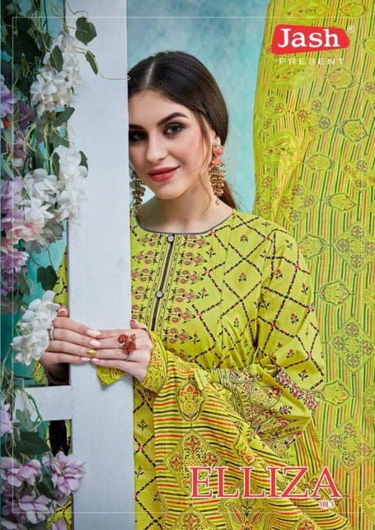 Jash Elliza Vol-5 Karachi PRinted Cotton Catalog Collection
