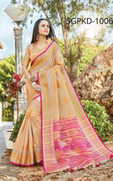 Sangam Pankhudi Vol 2 Linen Cotton Saree