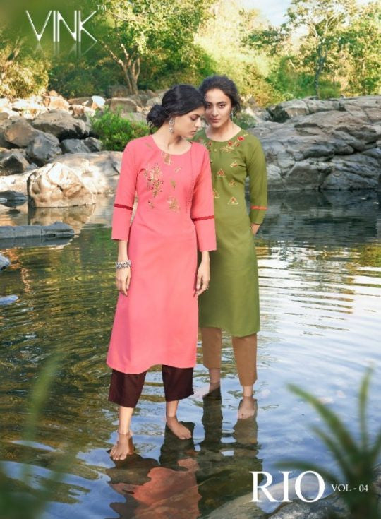 Vink Rio Vol 4 Cotton Linen Kurtis