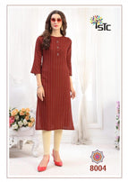 Stc Fantasy Lining Rayon Designer Kurtis Catalog Collection