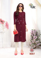 Stc Fantasy Lining Rayon Designer Kurtis Catalog Collection