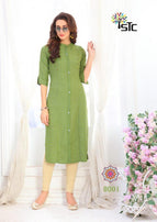 Stc Fantasy Lining Rayon Designer Kurtis Catalog Collection