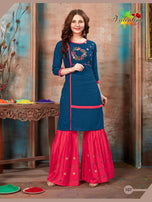 Valentine Rangoli-1 Kurti With Sharara Holi Festive Catalog Collection