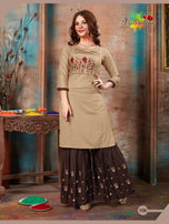 Valentine Rangoli-1 Kurti With Sharara Holi Festive Catalog Collection