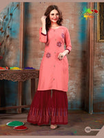 Valentine Rangoli-1 Kurti With Sharara Holi Festive Catalog Collection