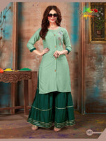 Valentine Rangoli-1 Kurti With Sharara Holi Festive Catalog Collection
