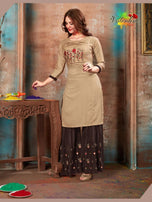 Valentine Rangoli-1 Kurti With Sharara Holi Festive Catalog Collection
