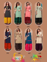 Valentine Rangoli-1 Kurti With Sharara Holi Festive Catalog Collection