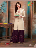 Valentine Rangoli-1 Kurti With Sharara Holi Festive Catalog Collection