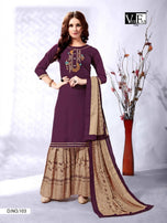 Vee feb Senorita-1 Rayon Work Readymade Salwar Catalog Collection