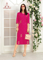 Dhanyawad Nazakat-4 Slub Rayon Work Designer Kurtis Catalog Collection