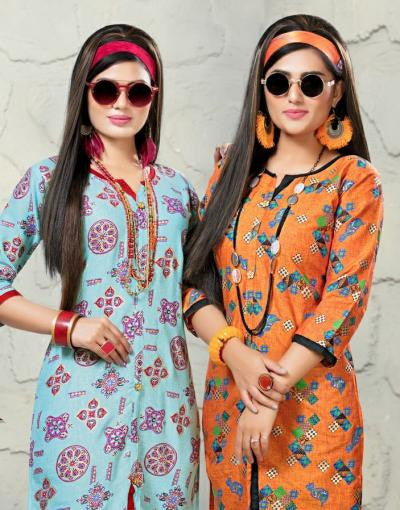 Tinkli Zalak Cotton Print Kurtis Catalog Collection