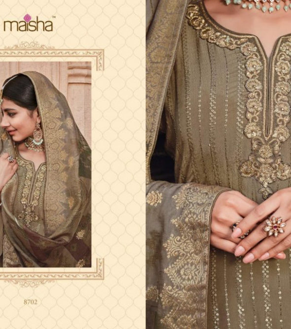 Maisha Hoor Vol-2 8701-8703 Series Plazzo Style Salwar Kameez Catalog