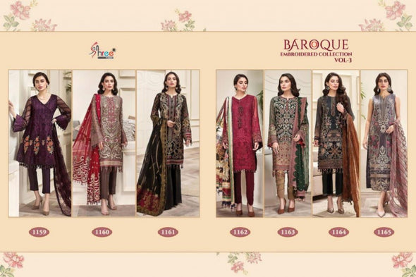 Shree Fabs Baroque Embroidered Collection Vol-3 Pakistani Style Salwar Kameez Catalog