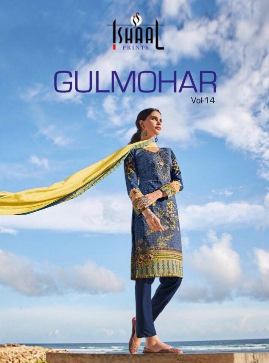 Ishaal Prints Gulmohar Vol-14 Pure Lawn Catalog Collection