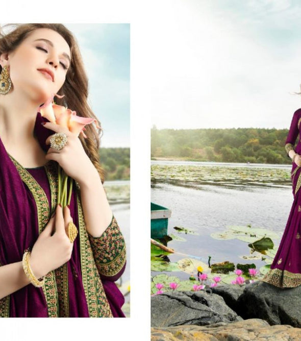 Saroj Rubina Vichitra Silk Saree Catalog Collection