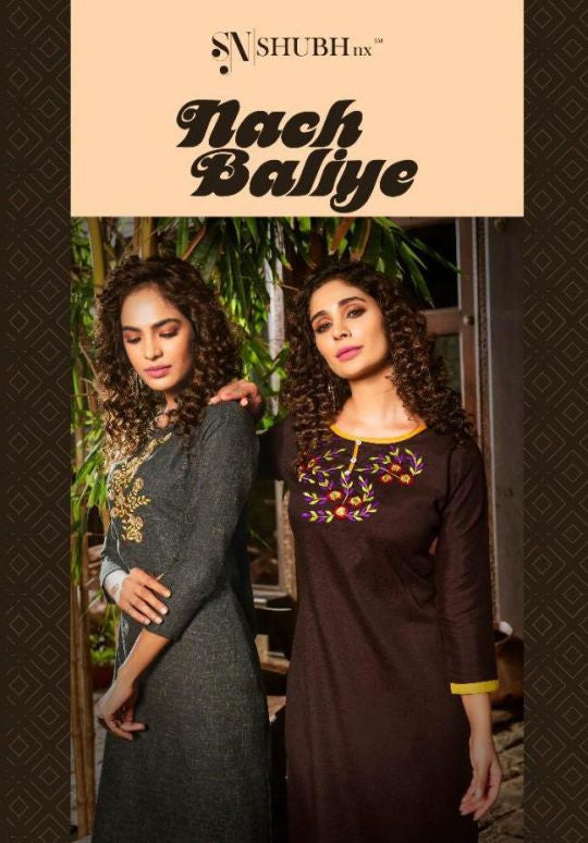 Shubh Nx Nach Baliye Two Ton Slub Kurti Catalog