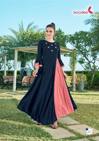 Koodee Hellaro Full Stich Gown Type Kurti Catalog