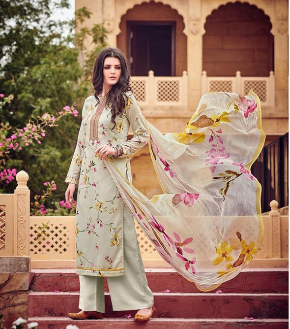 Glossy Irina The Petals Knot Plazzo Style Salwar Kameez Catalog
