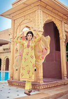 Glossy Irina The Petals Knot Plazzo Style Salwar Kameez Catalog