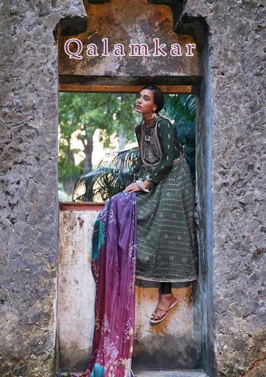 Deepsy Suits Qalamkar Pakistani Style Dress Material Catalog