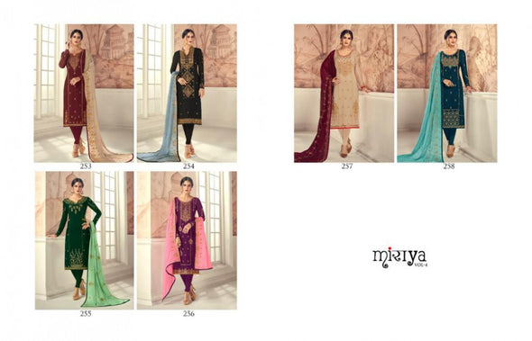 Aarav Miraya Vol-4 Real Georgette Straight Salwar Kameez Catalog