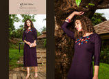 Subh Nach Baliye Miror Work Designer Slub Kurtis Catalog Collection