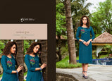 Subh Nach Baliye Miror Work Designer Slub Kurtis Catalog Collection