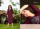 Subh Nach Baliye Miror Work Designer Slub Kurtis Catalog Collection