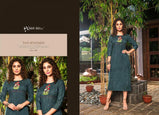 Subh Nach Baliye Miror Work Designer Slub Kurtis Catalog Collection