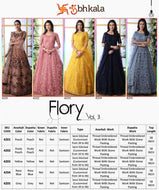 Shubhkala Flory Vol-3 Partwear Gown Catalog Collection