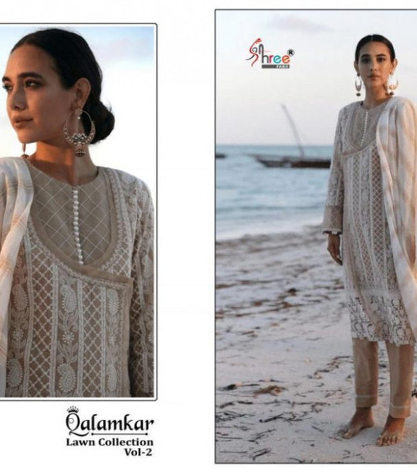 Shree Fabs Qalamkar Lawn Collection Vol-2 Pakistani Style Dress Material Catalog
