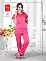 Kavyansika 1017 Satin Plain Night Suit Collection