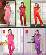 Kavyansika 1017 Satin Plain Night Suit Collection
