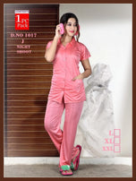 Kavyansika 1017 Satin Plain Night Suit Collection