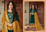Kessi Kalarang Kitkat Jam Silk Cotton Embroidery Work Suit Catalog