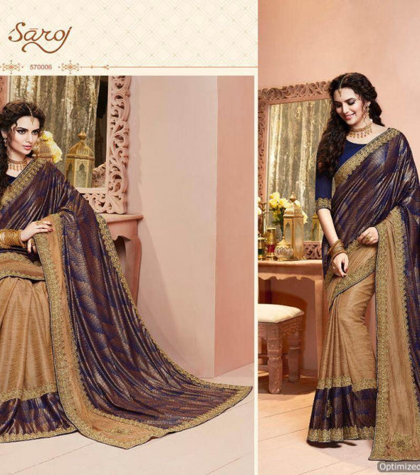 Saroj Hemlata Lycra Heavy Border Fanct Saree Catalog