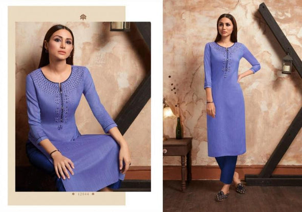 Kalaroop Kivi Two Tone Rayon Readymade Kurtis Catalog Collection