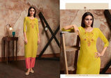 Kalaroop Kivi Two Tone Rayon Readymade Kurtis Catalog Collection