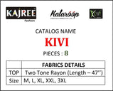 Kalaroop Kivi Two Tone Rayon Readymade Kurtis Catalog Collection