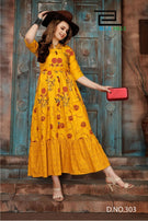 Blue Hill Bournville 2 Rayon And Foil Print Kurtis Catalog Collection