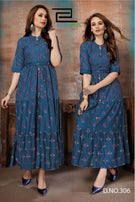 Blue Hill Bournville 2 Rayon And Foil Print Kurtis Catalog Collection