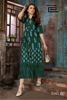 Blue Hill Bournville 2 Rayon And Foil Print Kurtis Catalog Collection