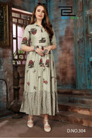 Blue Hill Bournville 2 Rayon And Foil Print Kurtis Catalog Collection